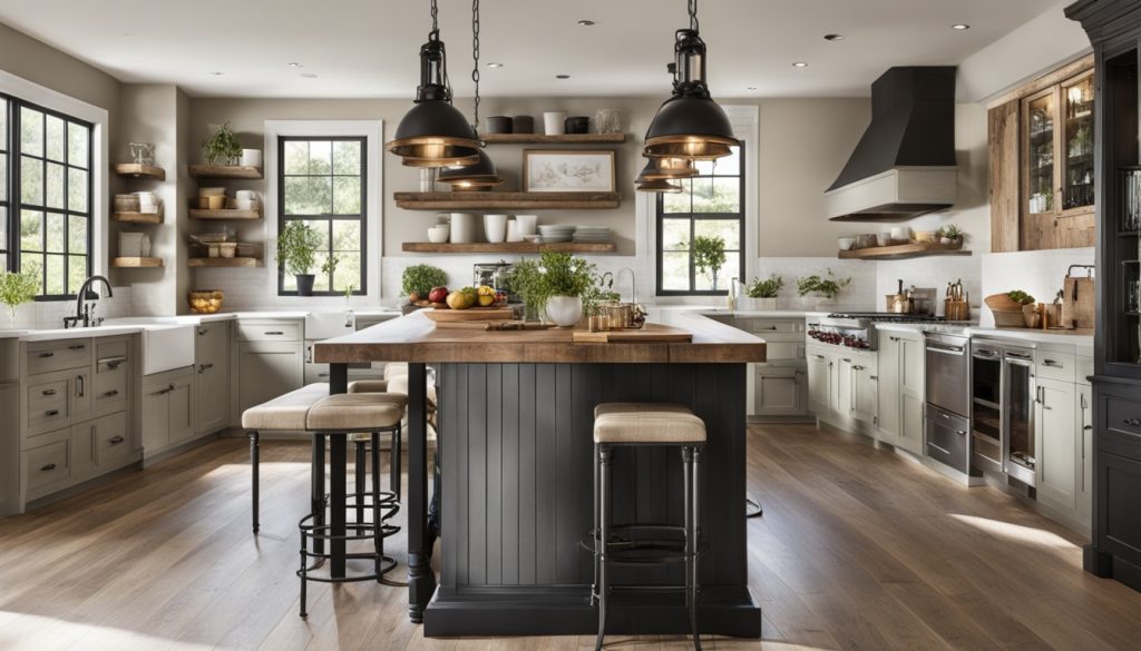 modern farmhouse kitchen island