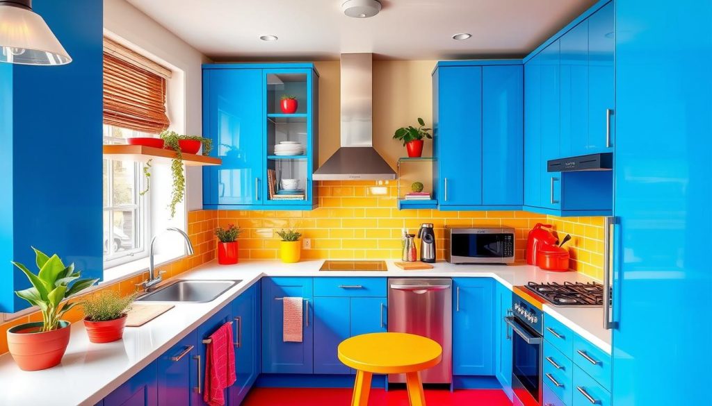 Vibrant color kitchen